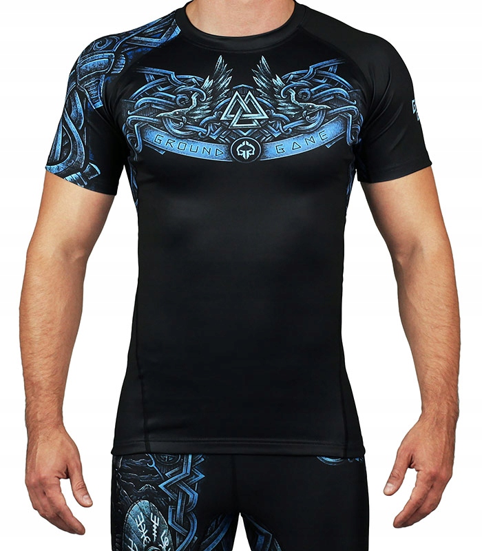 Ground Game Rashguard Viking Krótki Rękaw Czarny S