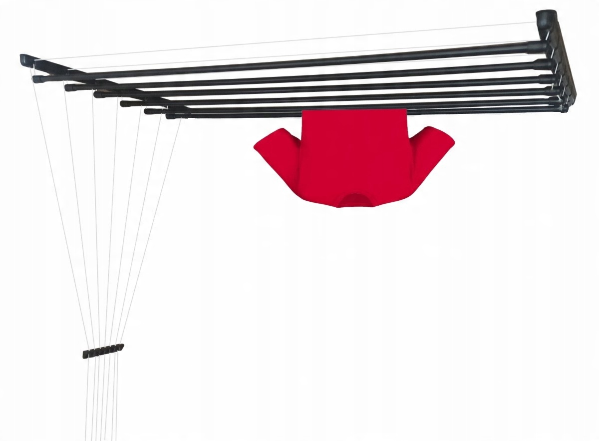 

Suszarka Sufitowa Na Pranie Czarna 6 Prętów-120 cm
