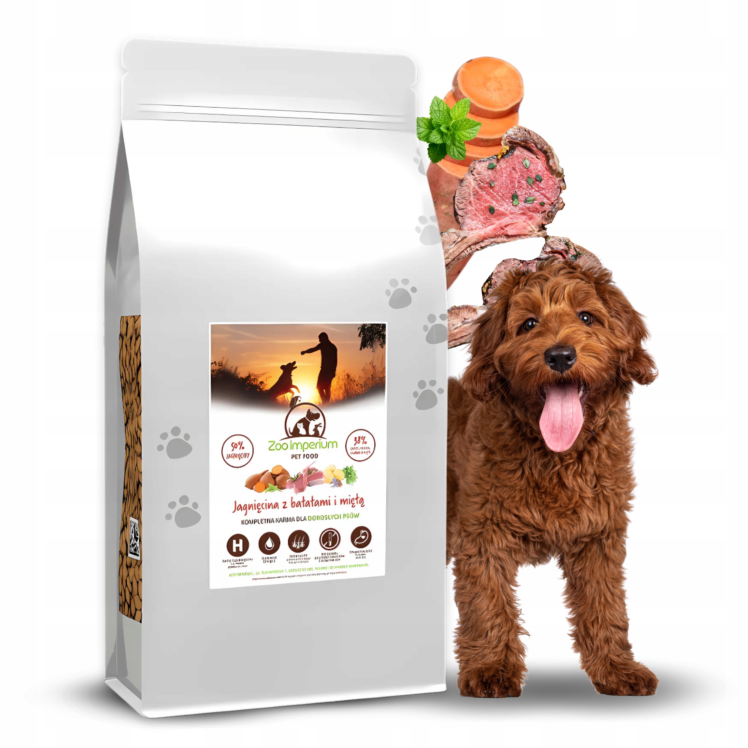 Levně Suché Krmivo pro psa Zoo-Imperium Grain Free Jehněčí s batáty 12 kg