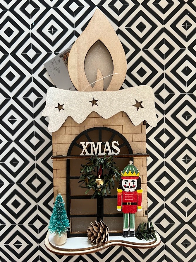 Świąteczna figurka DEKORACJA ZIMA MDF LED ŚWIĘTA Motyw postać