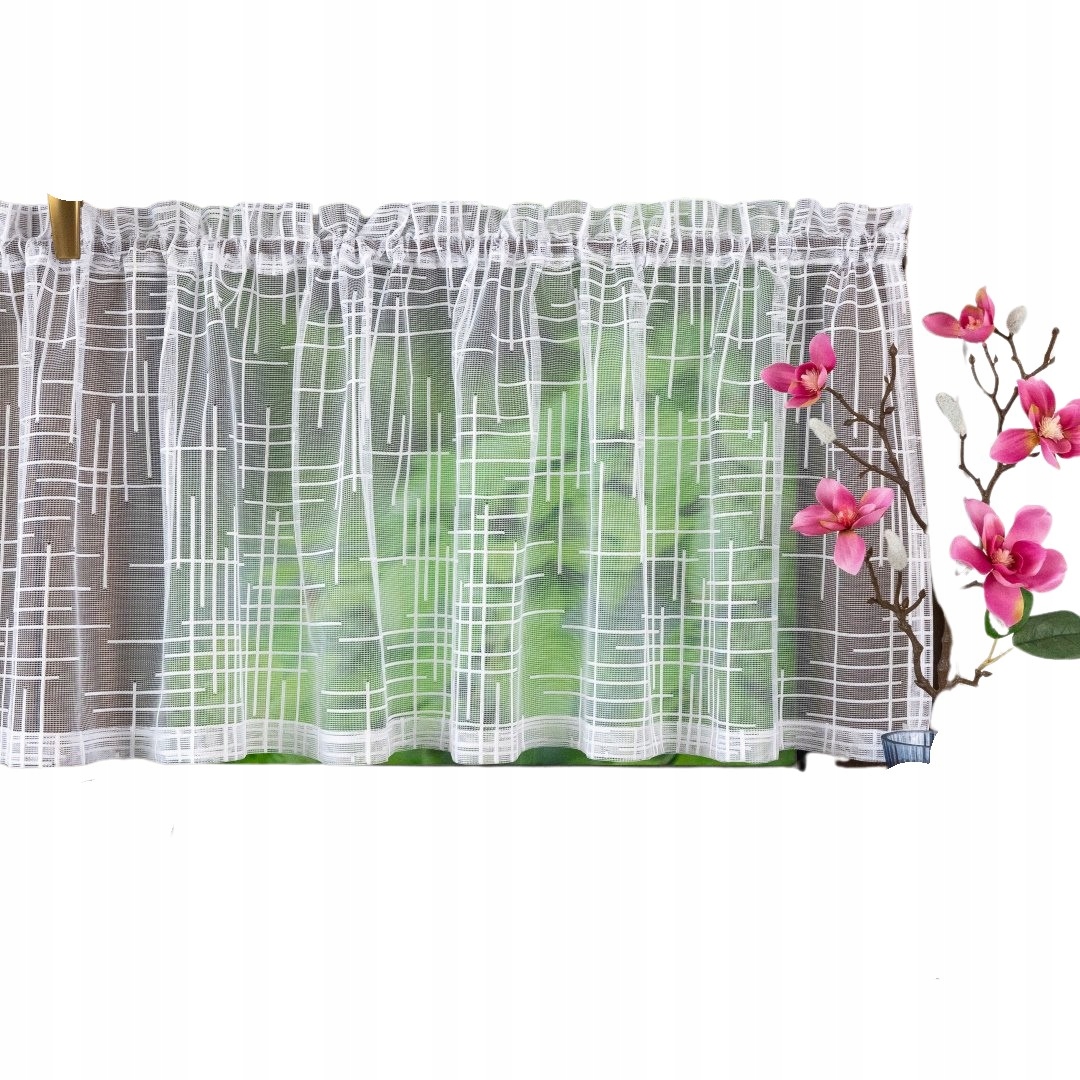 Vitrážová Záclona Hotová S Tunelikem, Polský Výrobek 300 š x 70 v