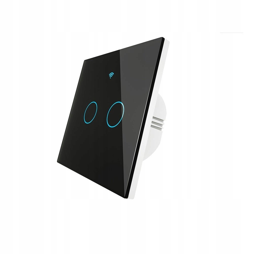 Lekki włącznik dotykowy ZigBee 2 Gang czarny