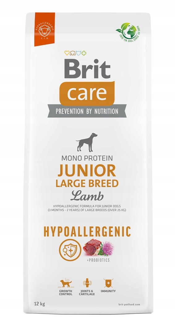 Levně Brit Care Hypoallergenic Junior Large Breed Lamb – suché krmivo pro psy 12 kg