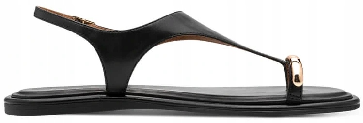 Dámské Sandály Žabky Černé Stylové Kožené Módní Ploché Tamaris 40