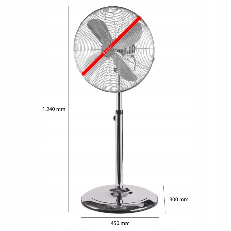 PODŁOGOWY WENTYLATOR WIATRAK STOJĄCY CICHY MOCNY Funkcje oscylacja inne