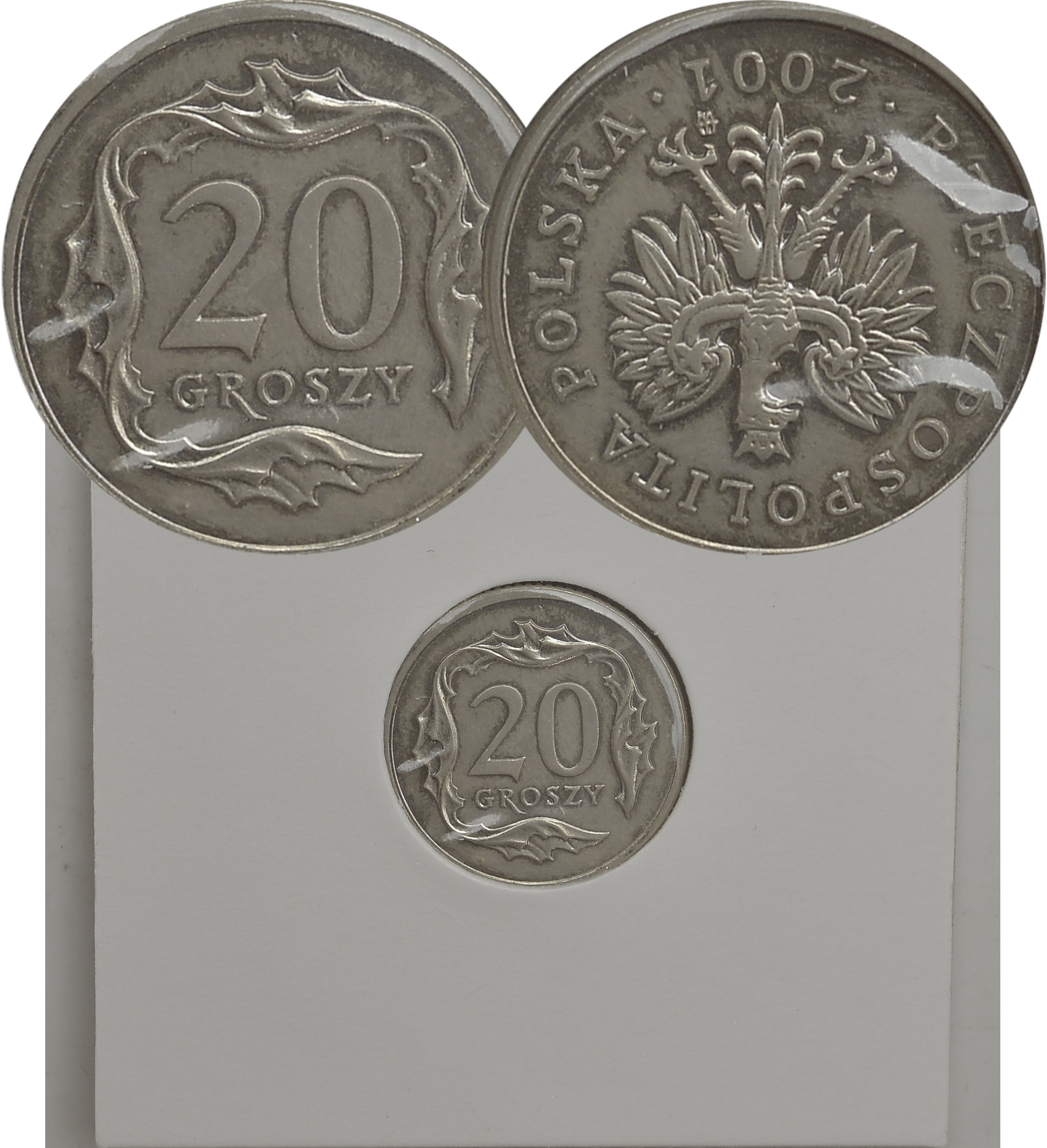 9.fy.III RP, 20 GROSZY 2001 odwrotka