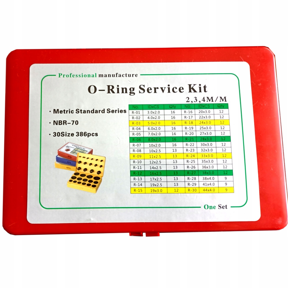 ORING O-ring ZESTAW SERVICE KIT metryczne 386 szt