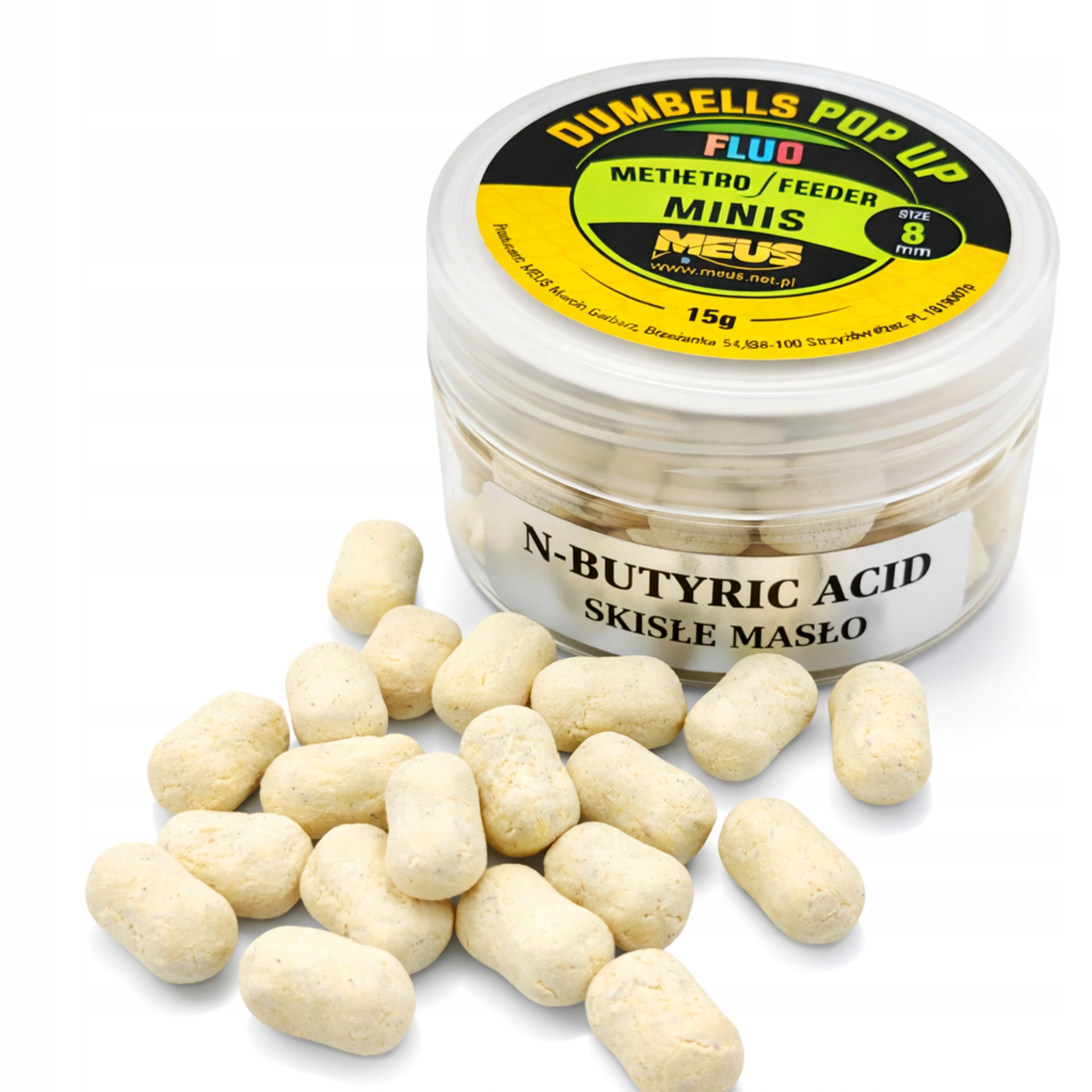 Meus Dumbells Pop-Up Method Feeder Fluo Minis N-Butyric Acid 8mm