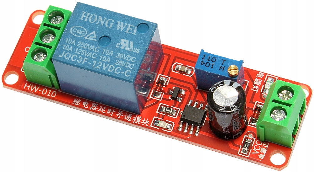 

Moduł Czasowy NE555 Opóźniacz 12V Przekaźnik 10A