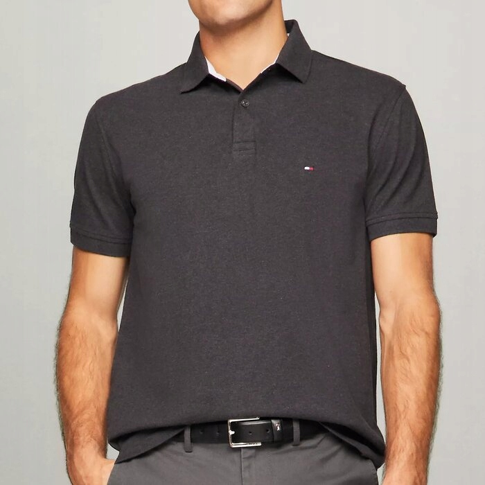 Polokošile Tommy Hilfiger bavlněné šedé pánské S (nové)