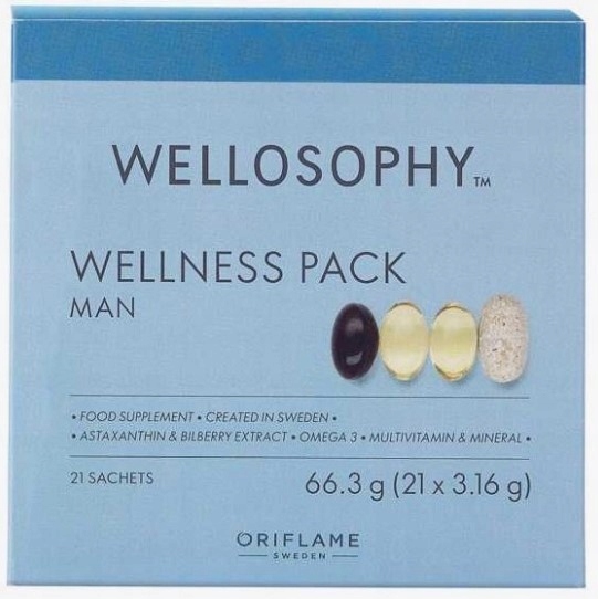 Oriflame WellnessPack pre mužov Wellosophy MAN výživový doplnok