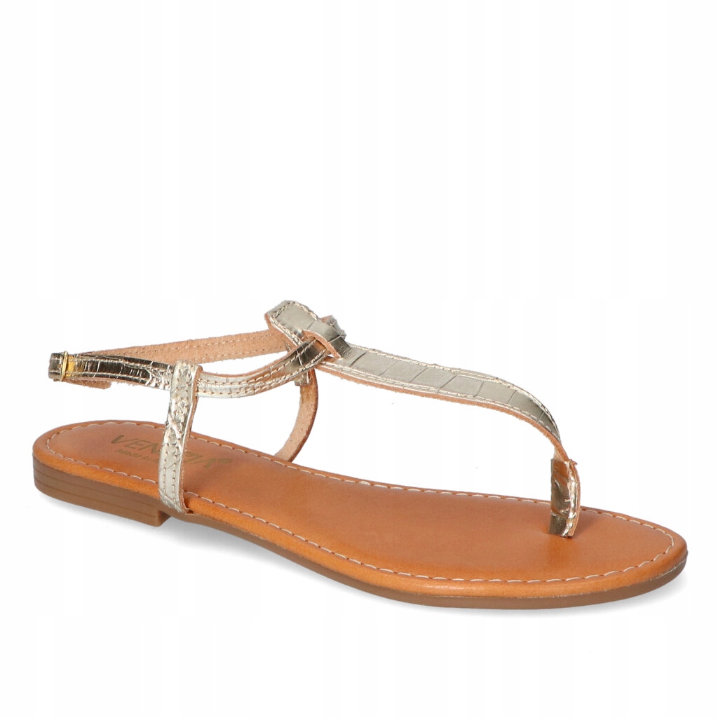 Módní zlaté lícové sandály Venezia 39