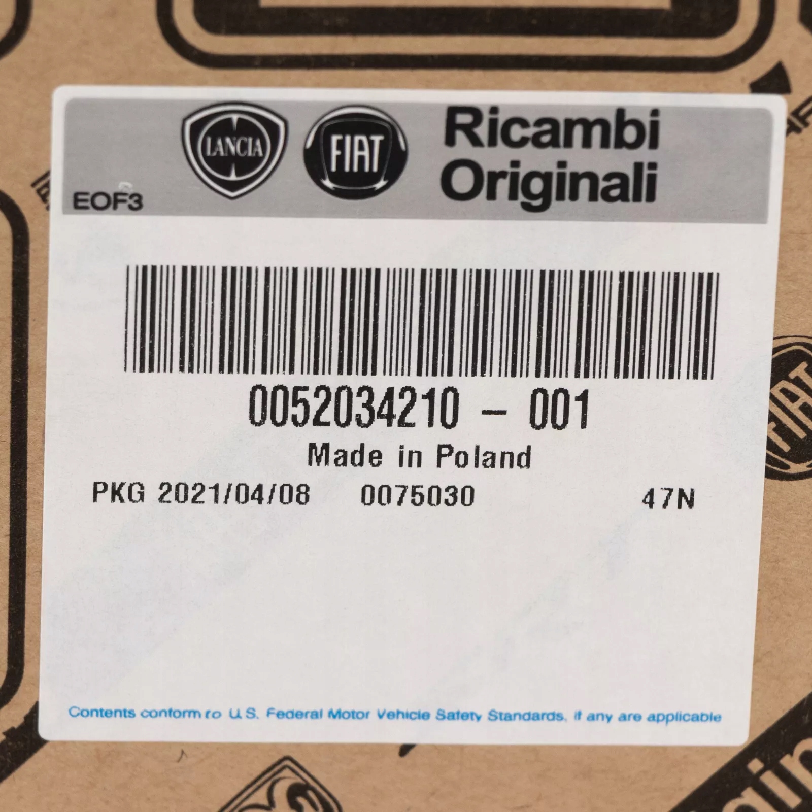ГАЛОГЕН правый FIAT 500 oe 52034210