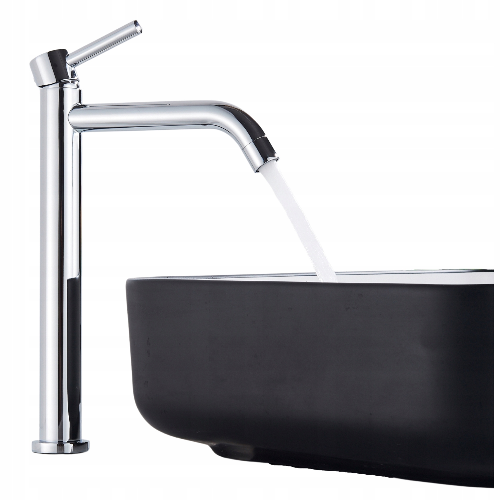 Koupelnová Stojánková Baterie S Otočným Výtokové Ramínko Mosaz Stříbrná Ari