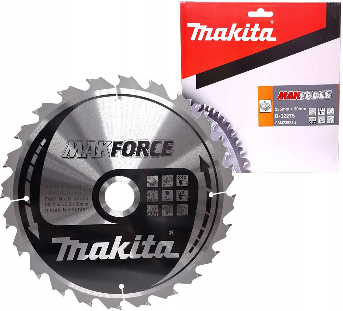 Makita Tarcza tnąca do drewna 235x30mm 24Z Makforce B-32275