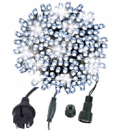 

Lampki Choinkowe 200LED Iskrzące Białe Flash 15m