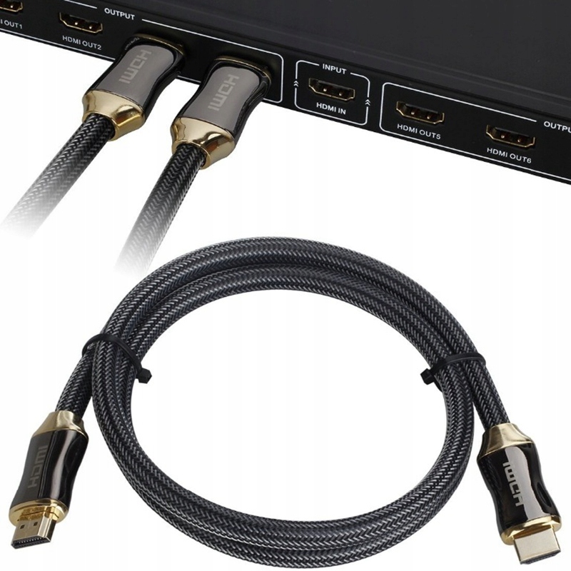 Agog kabel HDMI - HDMI v2.0 przewód 3D 4K FHD 2m Model X-M200 przewód HDMI-HDMI 3d 4k@60Hz