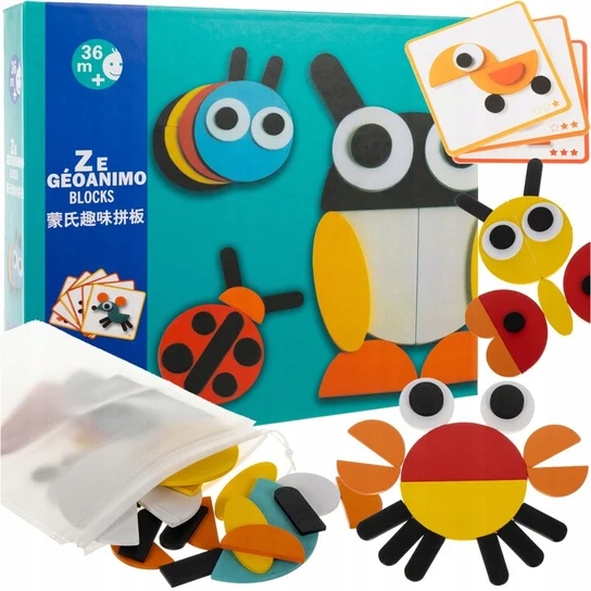 UKŁADANKA KLOCKI PUZZLE DREWNIANE MONTESSORI 905