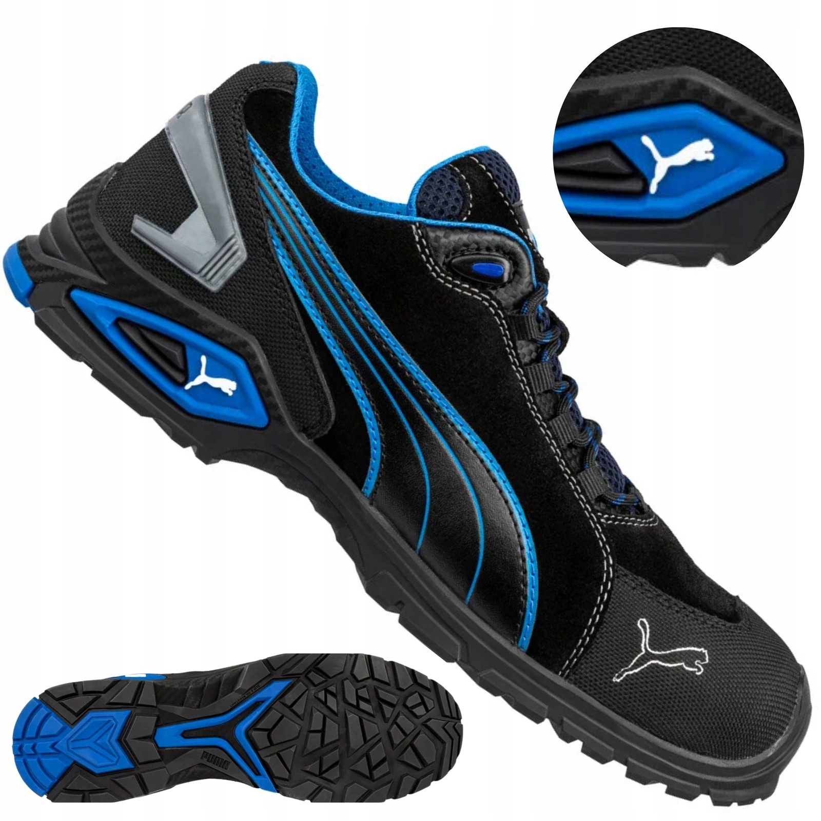 Zdjęcia - Artykuły BHP Puma Buty półbuty robocze męskie adidasy zamszowe Bhp S3  Rio Black Low 43 