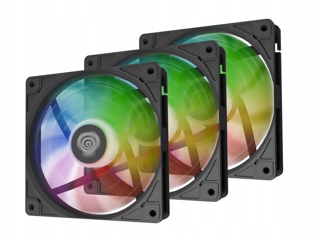 Natec Sada 3 ventilátorů Genesis Oxal 120 Argb černá
