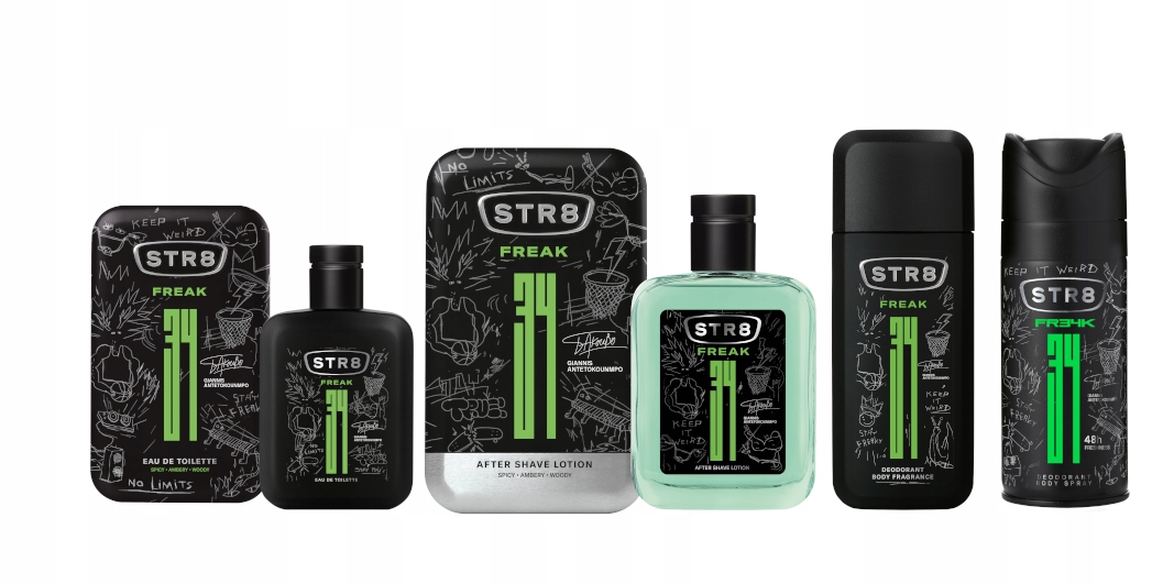 STR8 FREAK ZESTAW 4cz EDT50ml+ ASL100ml+ DNS75ml+ SPRAY150ml