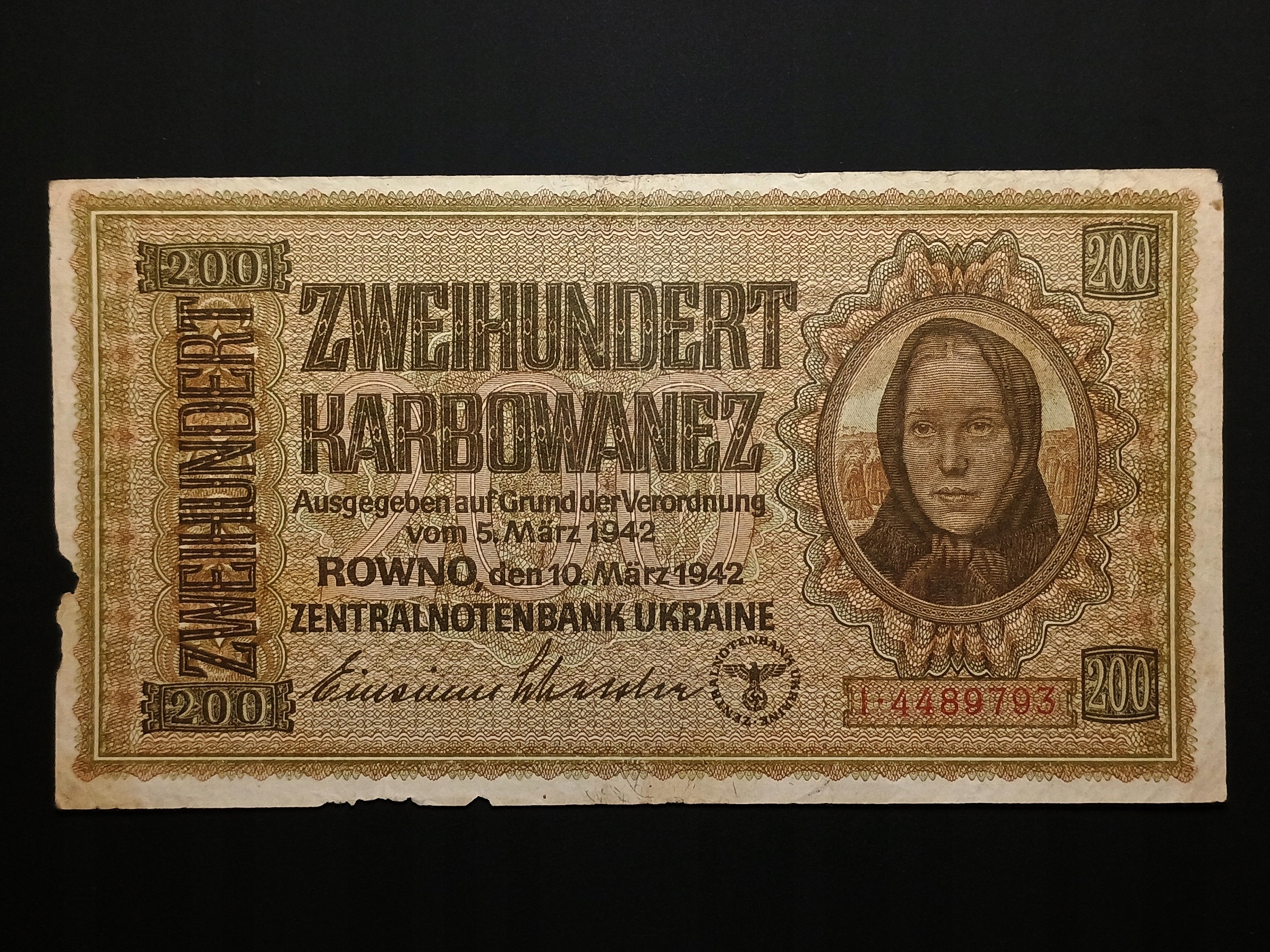 Ukraina - 200 karbowańców 1942