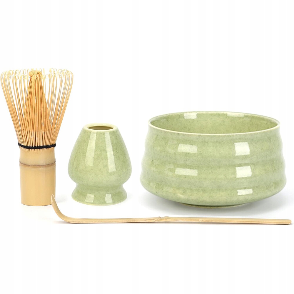 Levně Zvětšená sada Matcha Chasen Chashaku Matchawan Chasentate