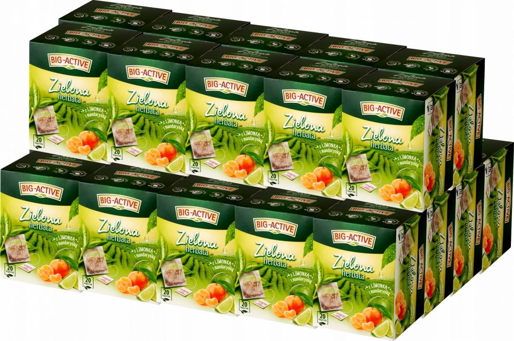 Herbapol Herbata zielona z limonką i mandaryn 20tb x30