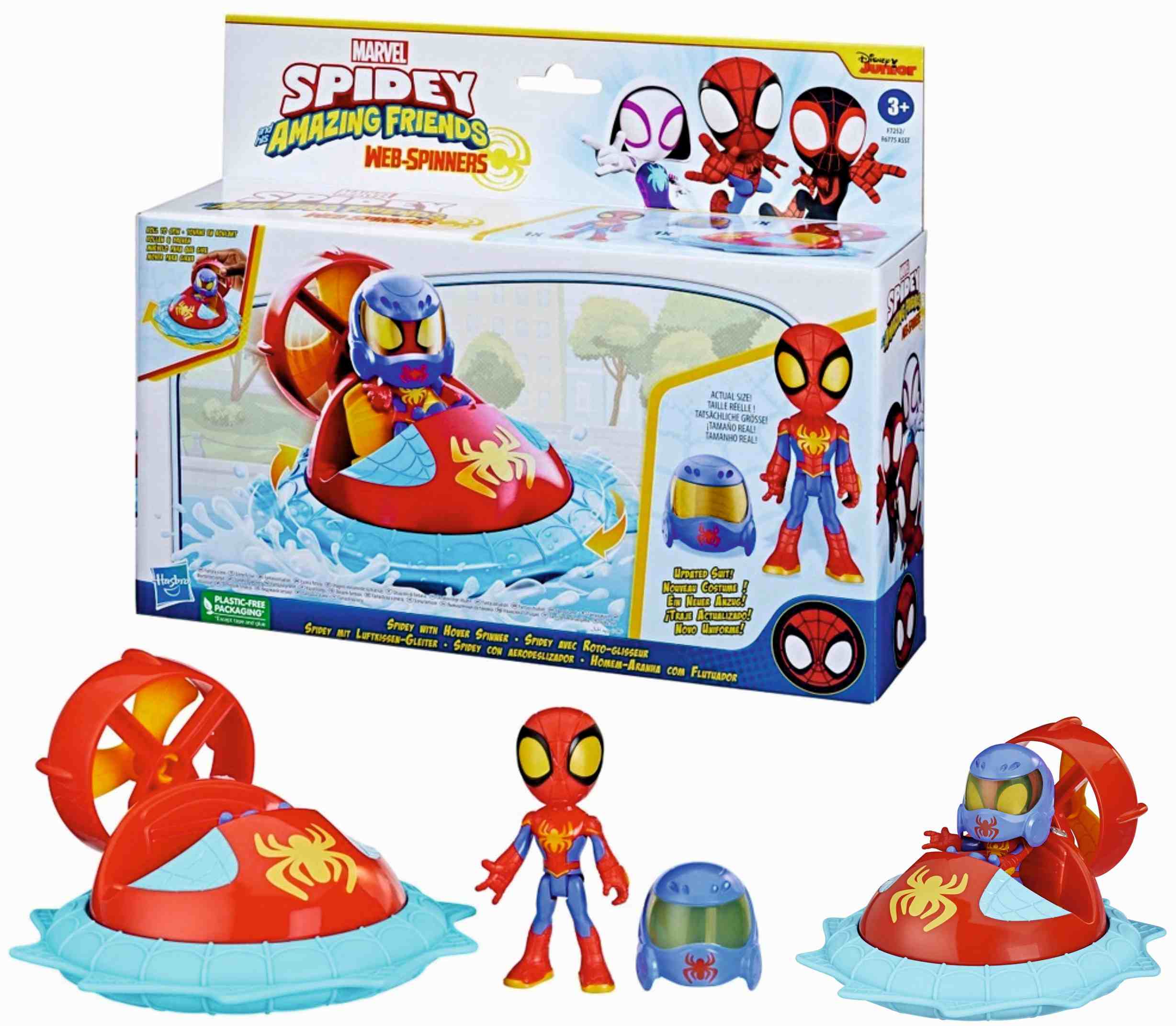 Disney•PIXAR Fantastic Friends Spidey Amazing Friends FIGURKA SPIDEY 10cm + Pojazd HOVER