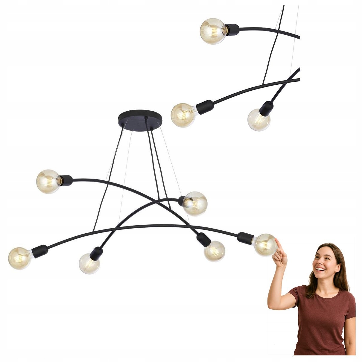 Závesná lampa Helix Black 2726 Tk Lighting