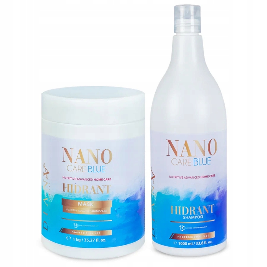 Diana Beauty Velký Set Nano Care Blue Šampon Maska 1000ML po nanoplastii
