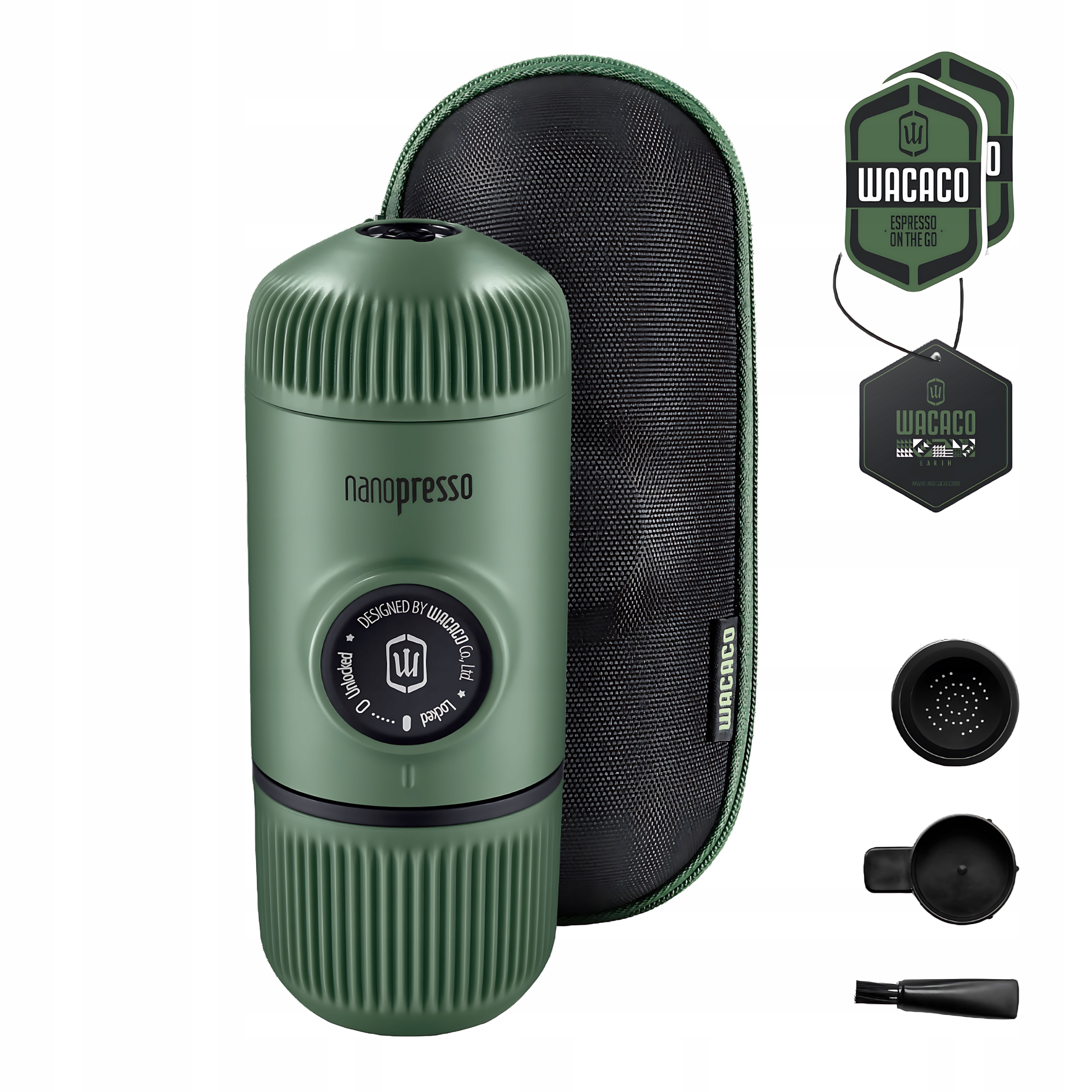 Wacaco Nanopresso Moss Green Szerokość 6,2cm