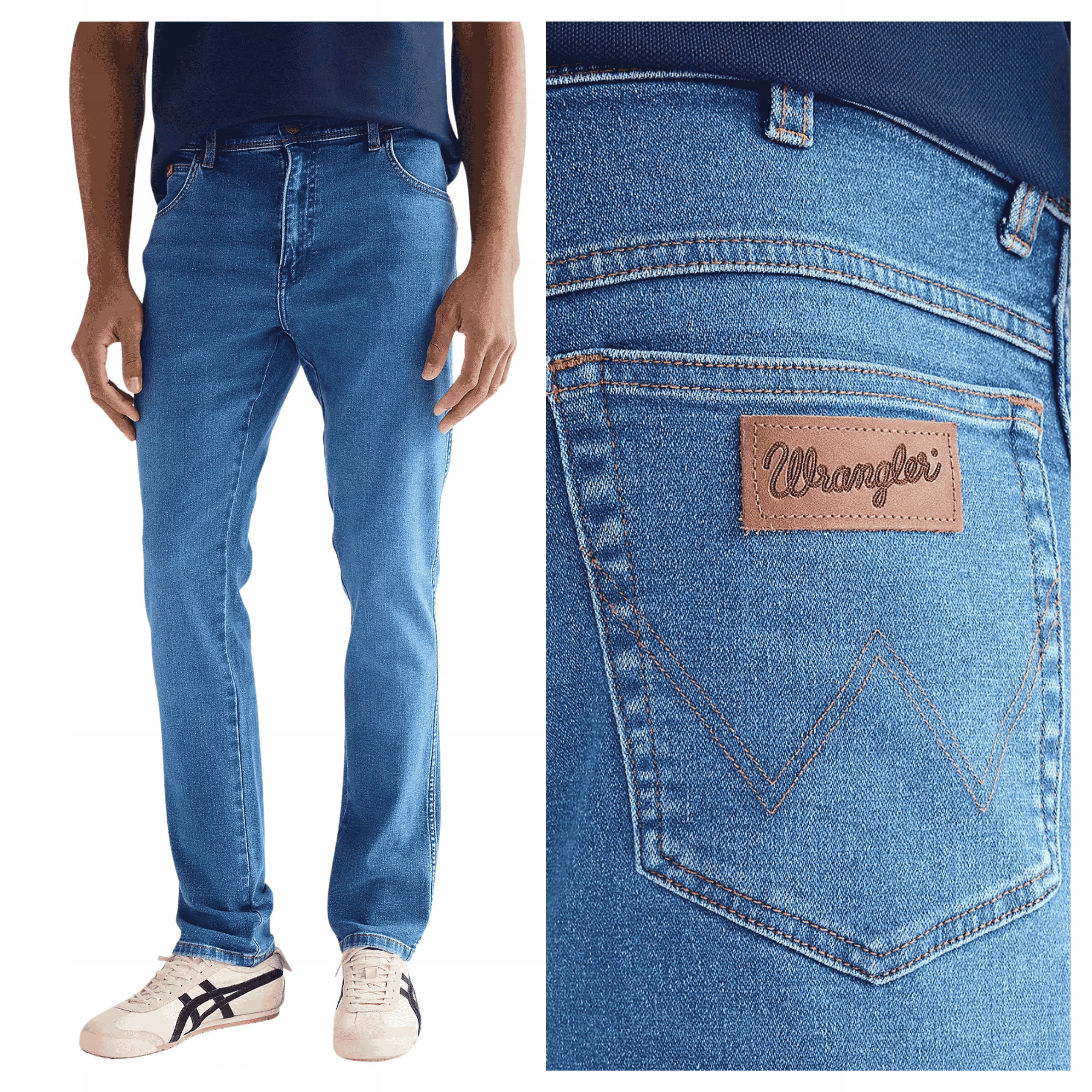 Wrangler Texas Slim W50 L32 Pánské džínové kalhoty džíny Proste
