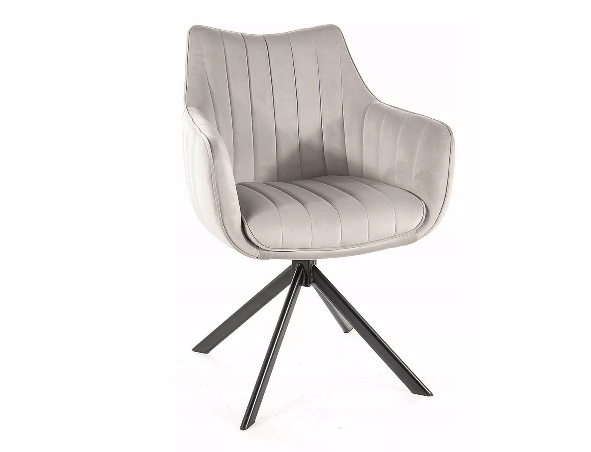 Otočná stolička Azalia Velvet čierna/svetlá šedá do obývačky Sig