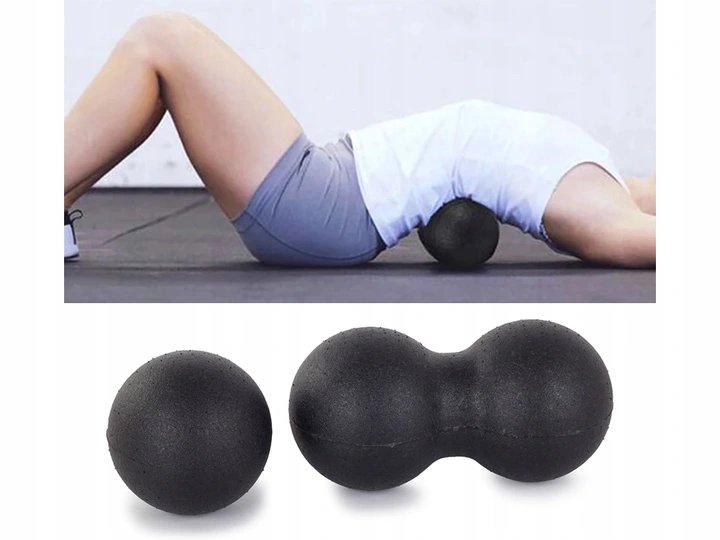 piłka do masażu wałek roller do ćwiczeń + podwójna 14301 — 5