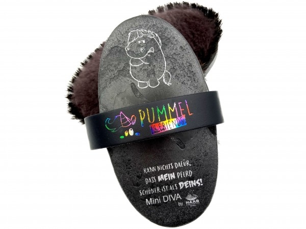Haas, Szczotka nabłyszczająca, Pummel Mini Diva czarny