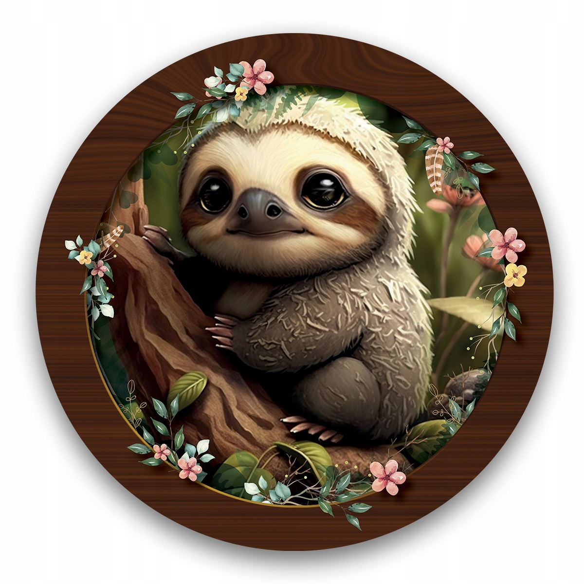 Puzzle drewniane Leniwiec | Sloth | 40 elementów | XL Marka WOOD YOU DO