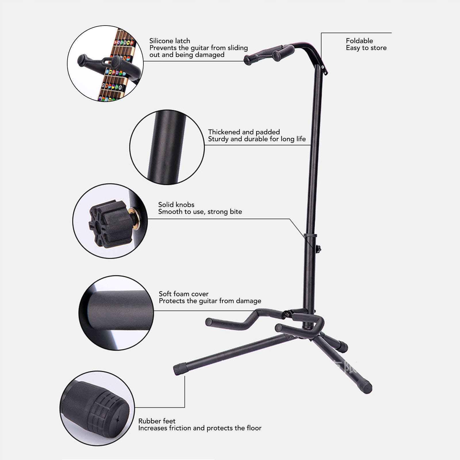 STATYW GITAROWY STOJAK DO GITARY ELEKTRYCZNEJ BASOWEJ Stan opakowania oryginalne