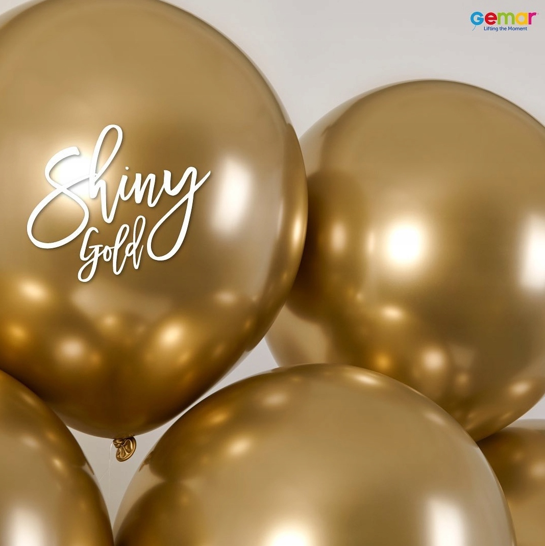 BALONY ZŁOTE 13cm 5" GEMAR Glossy Chrom Super Połysk PROFESJONALNE 100szt Liczba sztuk 100 szt.