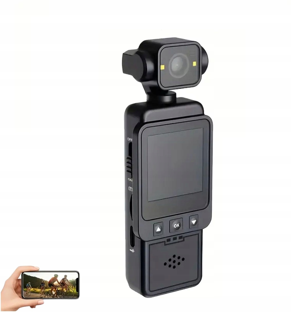 Kamera Mini Wideorejestrator Wifi Hd 1080 Detekcja Ruchu Noktowizor-lcd