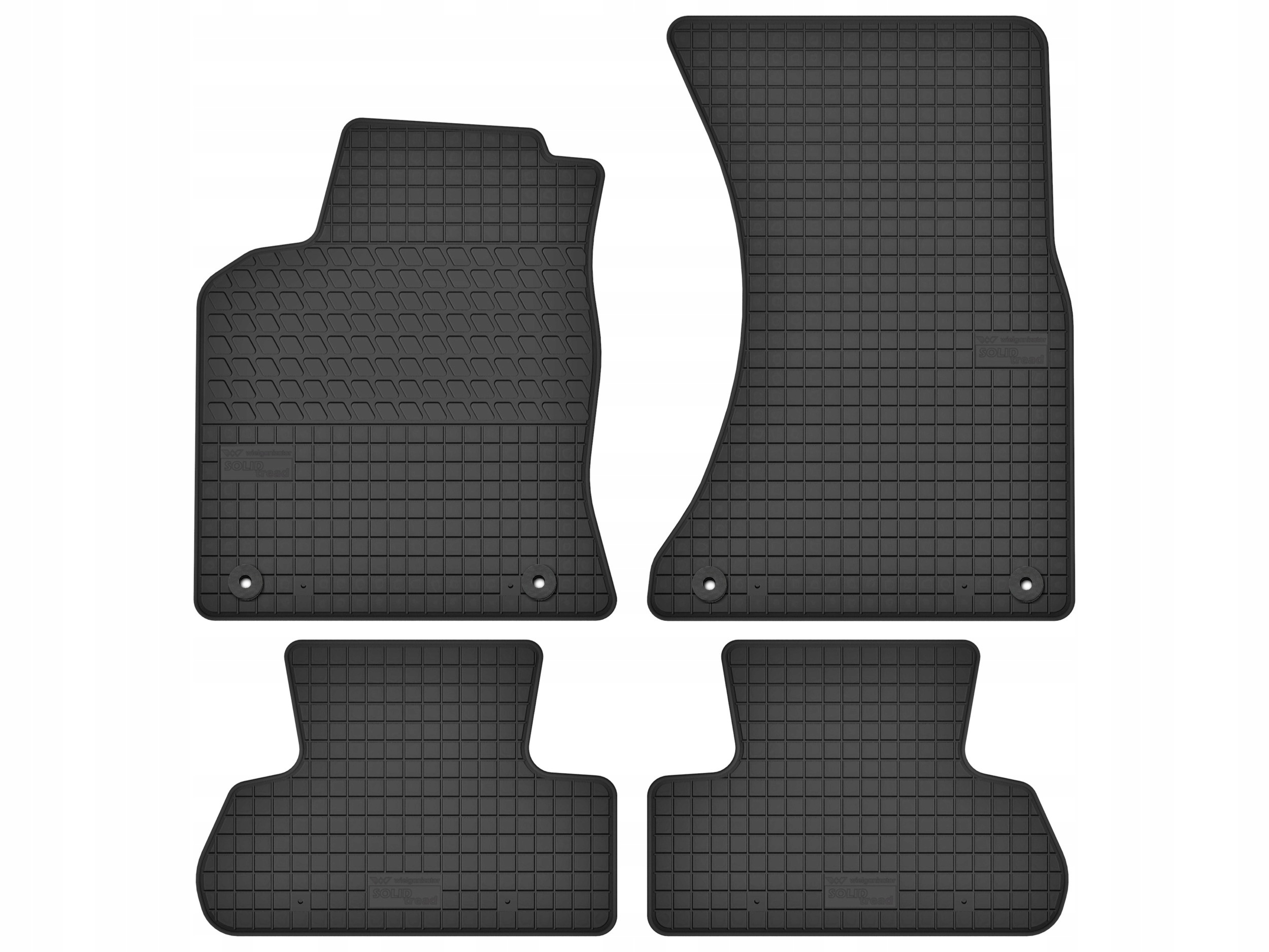 Dywaniki gumowe do Audi Q5 I 2008-2017 komplet 4 szt. na wymiar stopery Av