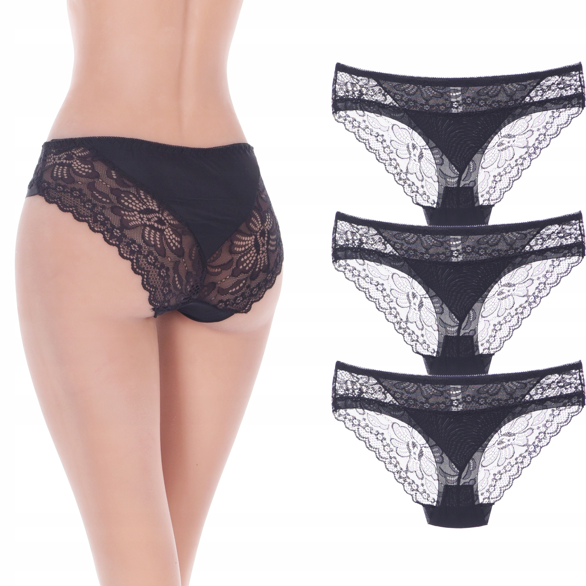 

Komplet Majtki figi Koronkowe laserowe Orirose