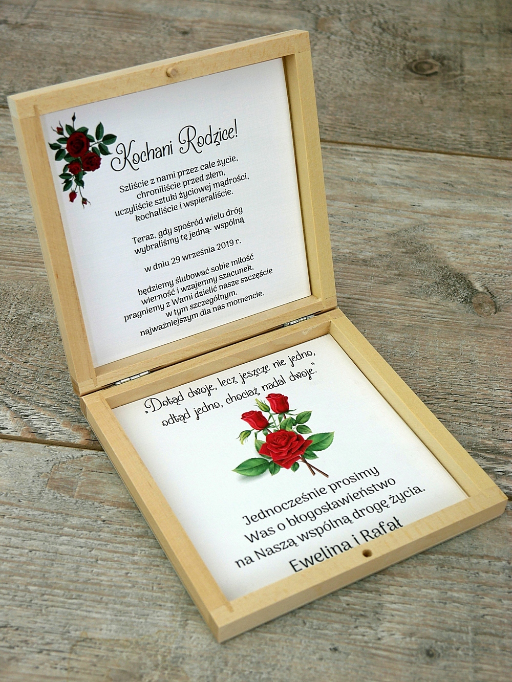 Prośba o Błogosławieństwo dla Rodziców Zaproszenia Kod producenta Zaproszenie prośba ślub zawiadomienie