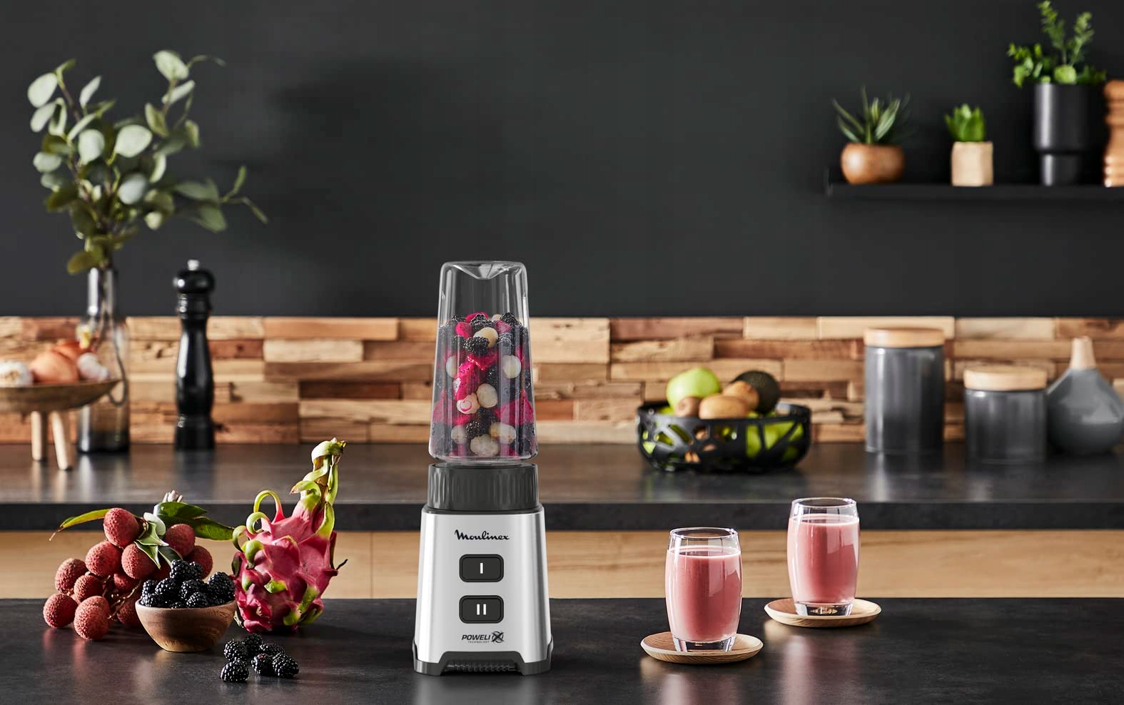 MOULINEX Pulseo Blender 400W 4 Ostrza 700ml Pojemnik 2 Prędkości — miniatura 9