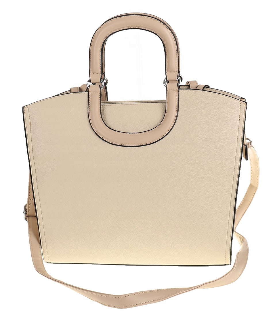 Maria C. Torebka Damska kuferek beżowy listonoszka MC664 beige