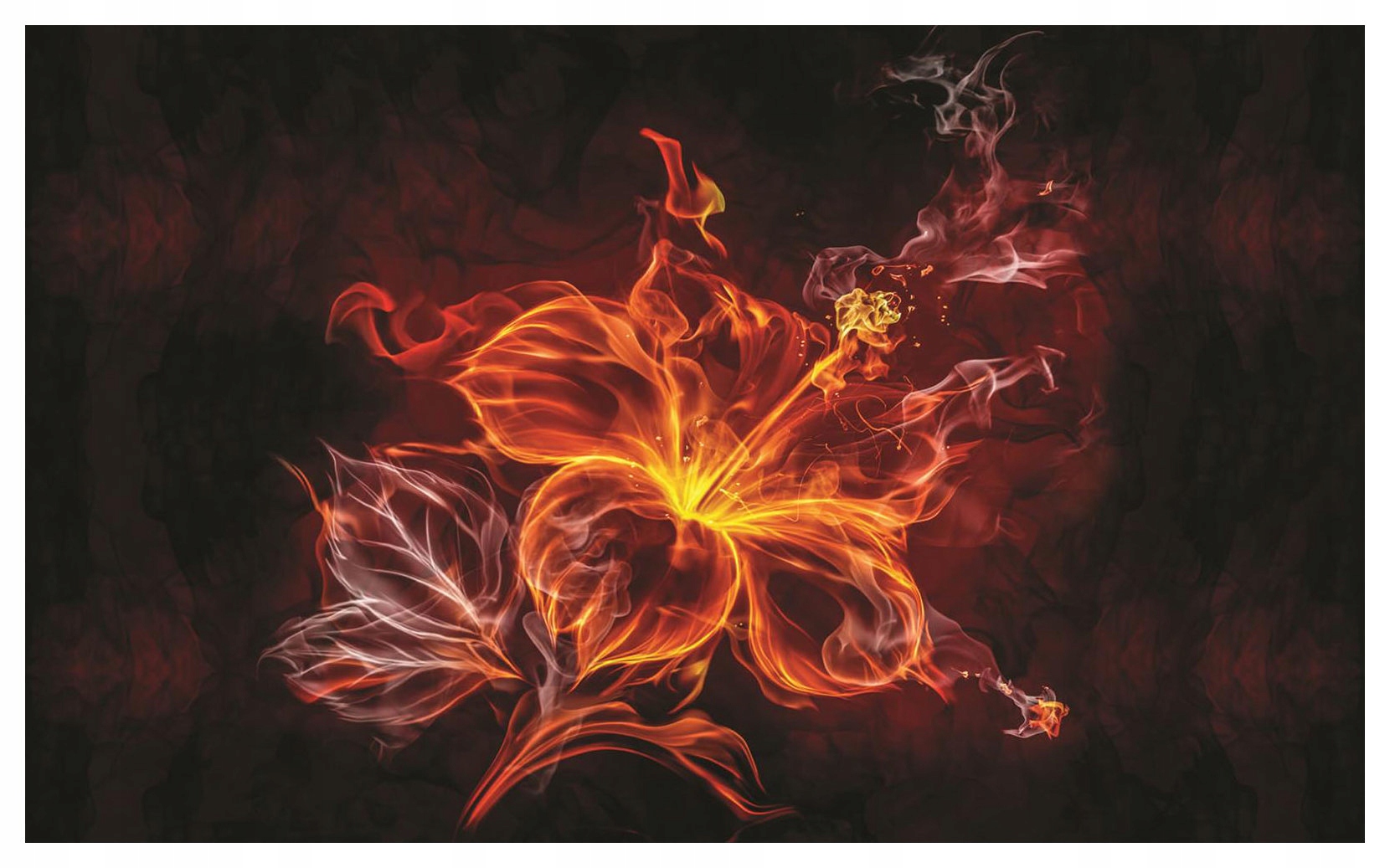 Fototapeta Ohnivý květ Plamenná ozdoba do obývacího pokoje 300x210 lepidlo