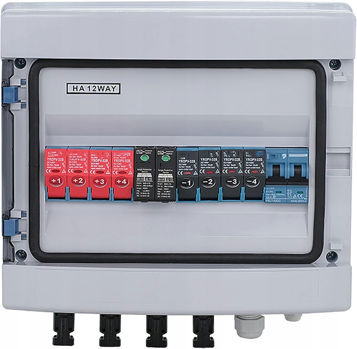 Rozvodná skříň s automatickými vypínači Yro HA-12WAY, 550 V, IP65