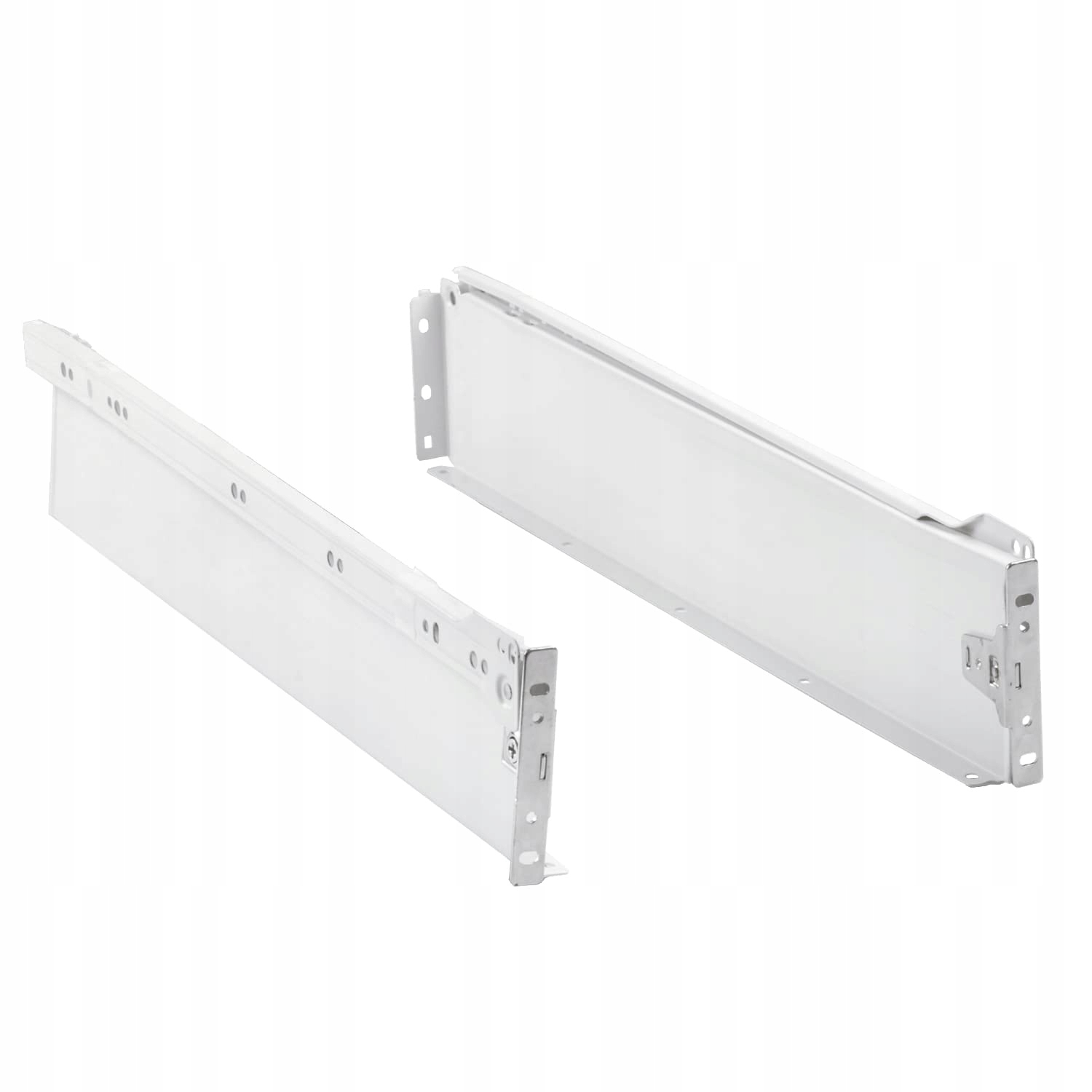 Prowadnice Amig Mod.30 białe z szufladą do mebli 86 cm