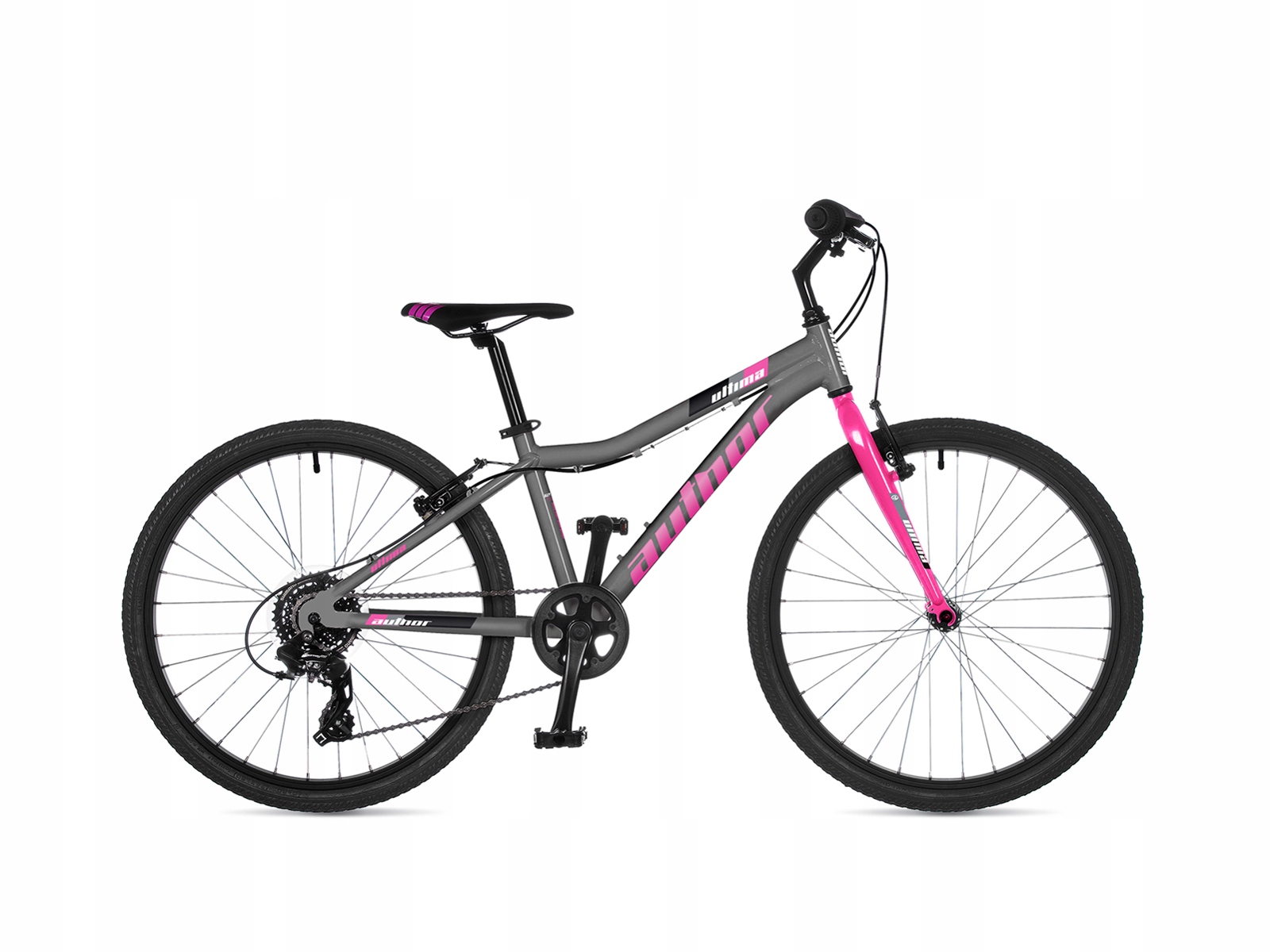 Rower Author Ultima 24" 2025 grafitowo różowy