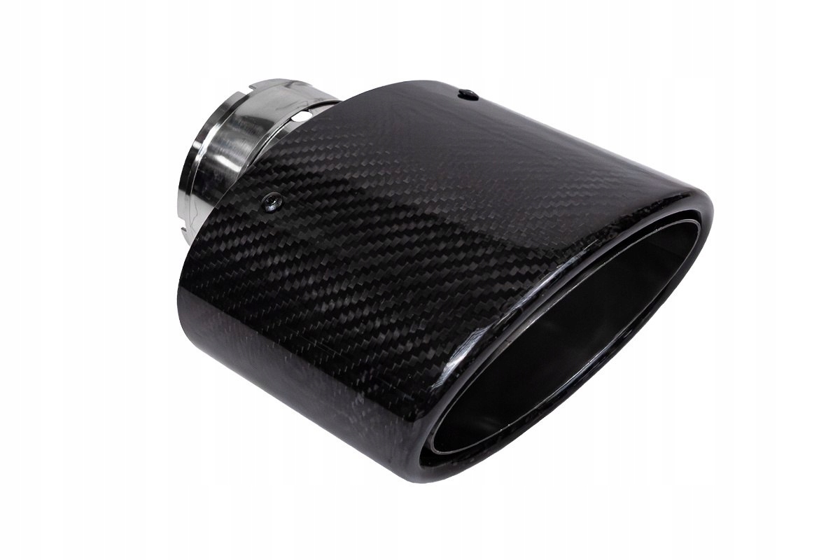 Koncovka tlmiča 150x90 mm vstup 70 mm Carbon Gloss